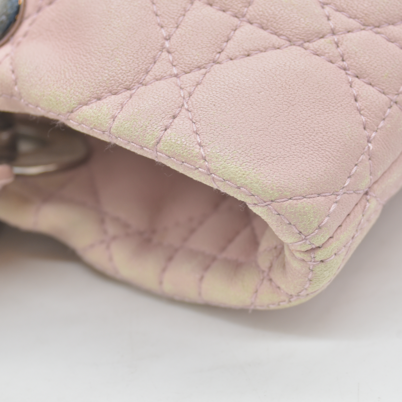 $2550 Dior Pink Cannage Quilted Leather Lady Dior Small Tote Bag