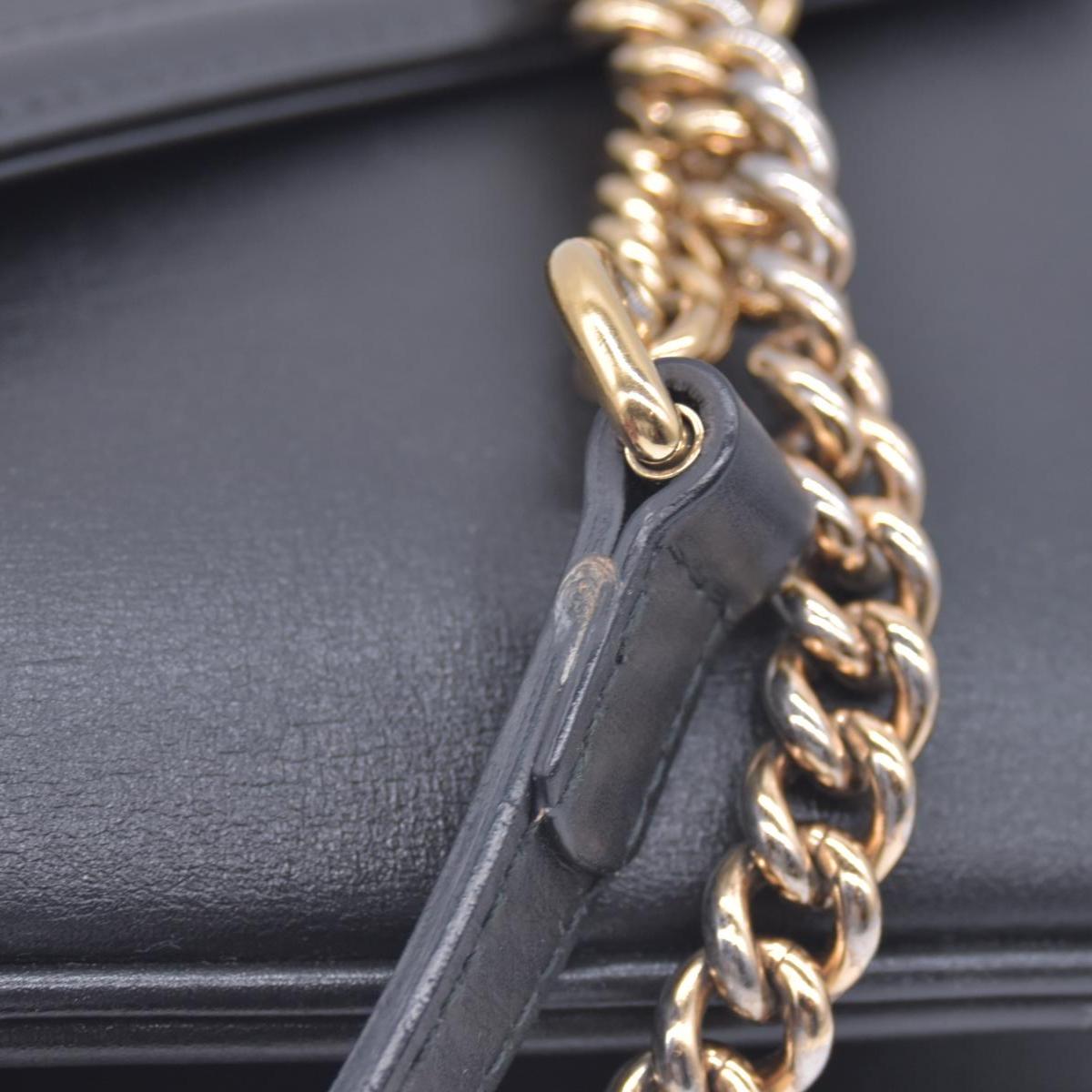 $2980 Gucci Black Calfskin Medium Rajah Shoulder Bag CONSIGNMENT