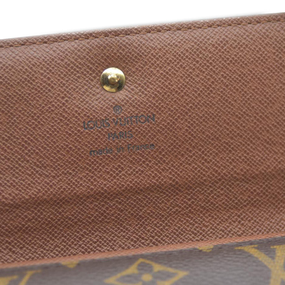 Louis Vuitton Monogram Porte Tresor International Trifold Long Wallet MB1023