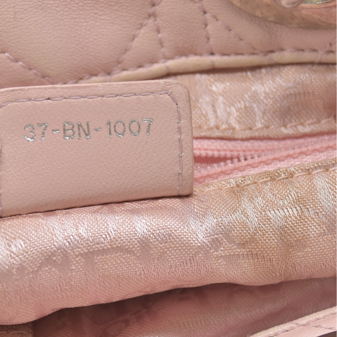 $2550 Dior Pink Cannage Quilted Leather Lady Dior Small Tote Bag