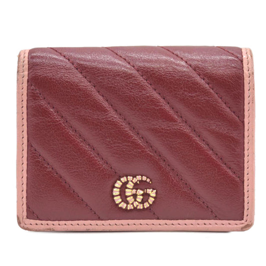 GUCCI GG Marmont Quilted Leather Bifold Wallet Bicolor