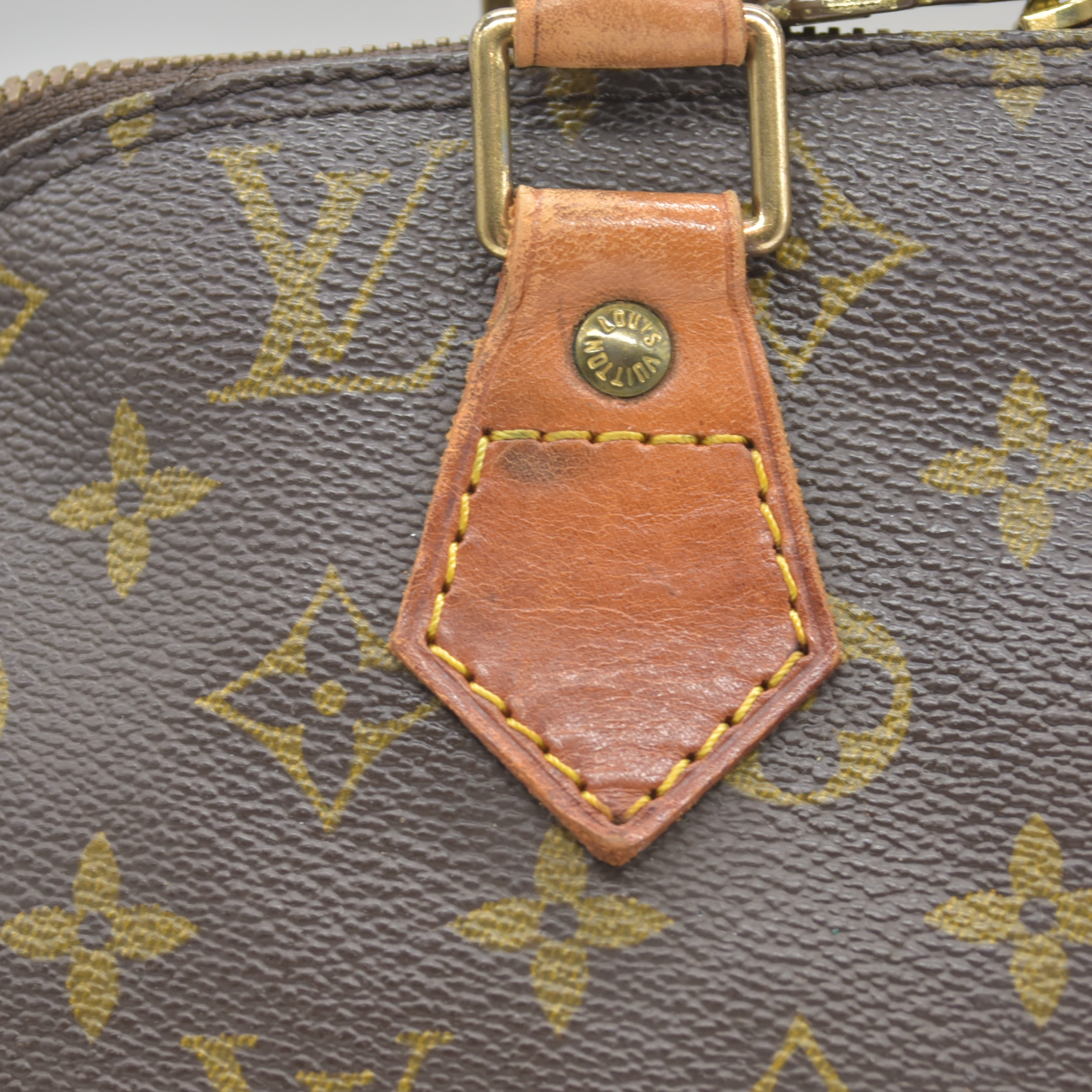 $2090 1993 Louis Vuitton Alma PM Brown Monogram VI1913