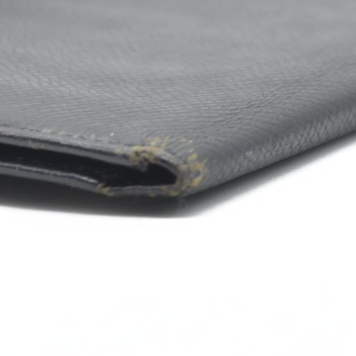 $765 Louis Vuitton Taiga Brazza Wallet Black Leather Long Wallet MI0060 2000