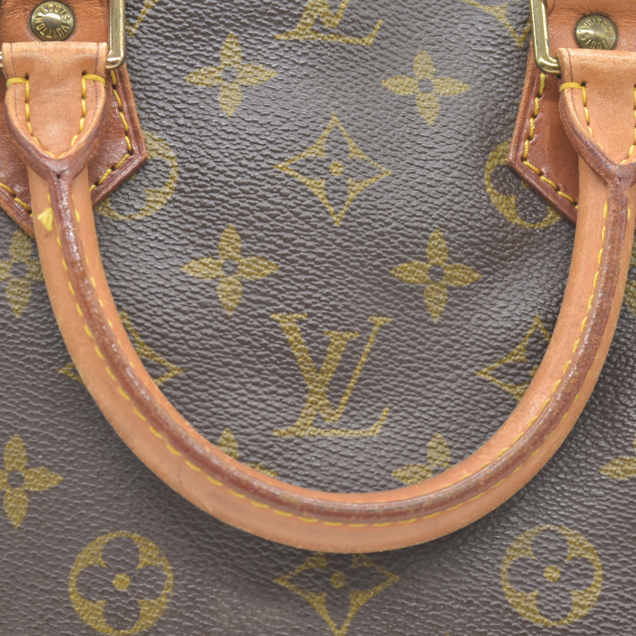 $2090 1993 Louis Vuitton Alma PM Brown Monogram VI1913