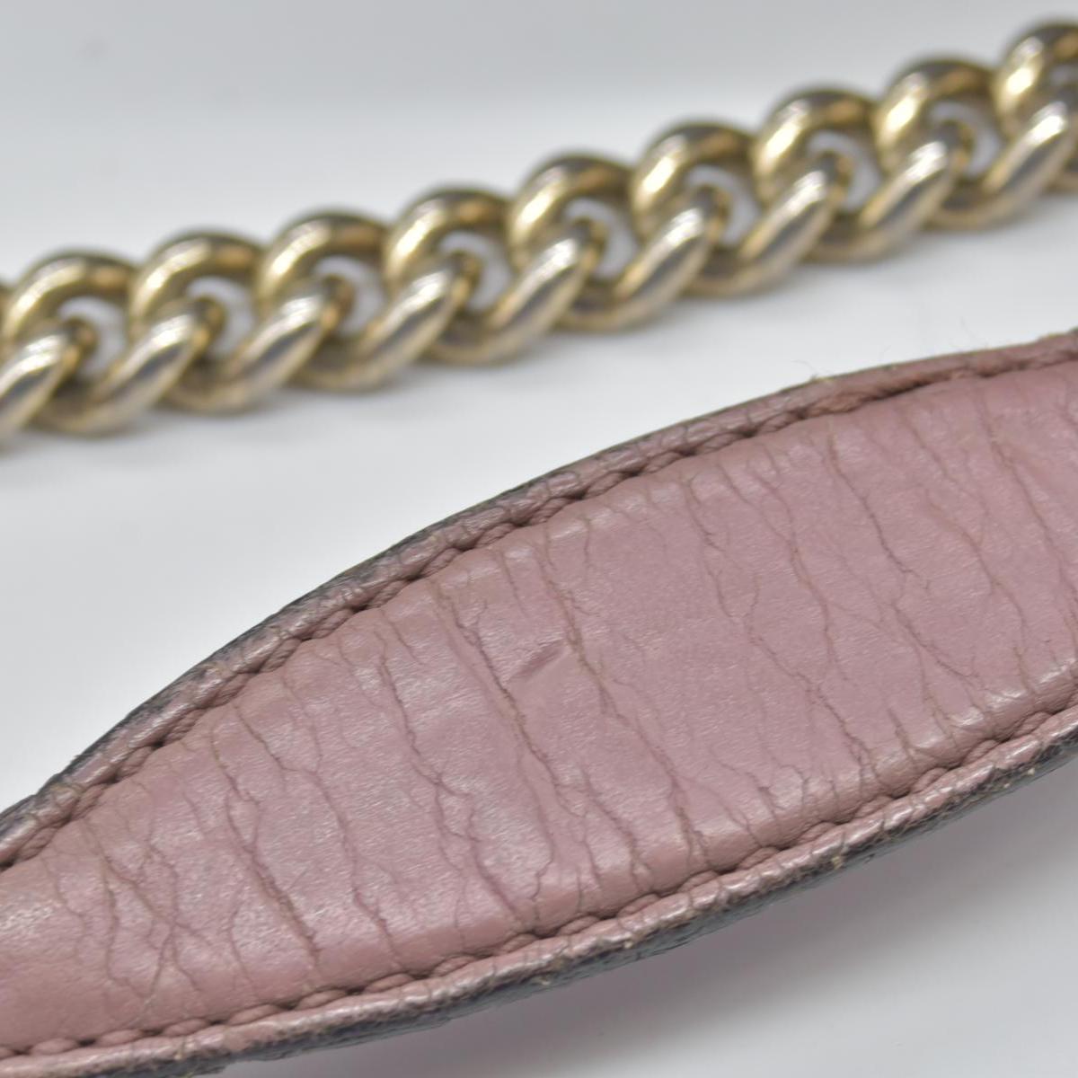 Gucci Pebbled Calfskin Medium Soho Chain Shoulder Bag Antique Rose