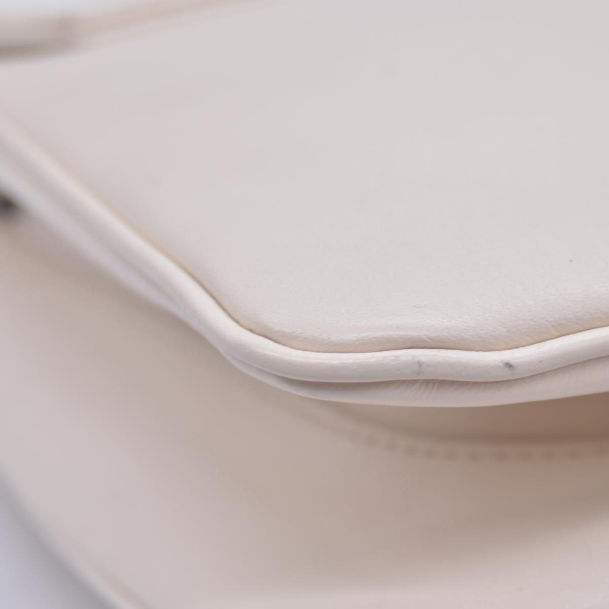 $2980 GUCCI Smooth Calfskin Medium Rajah Shoulder Bag White CONSIGNMENT