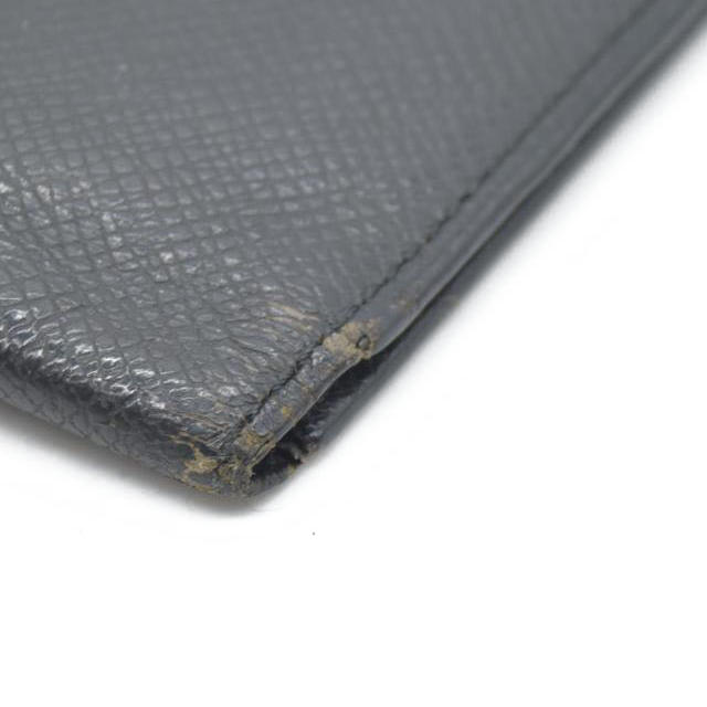 $765 Louis Vuitton Taiga Brazza Wallet Black Leather Long Wallet MI0060 2000