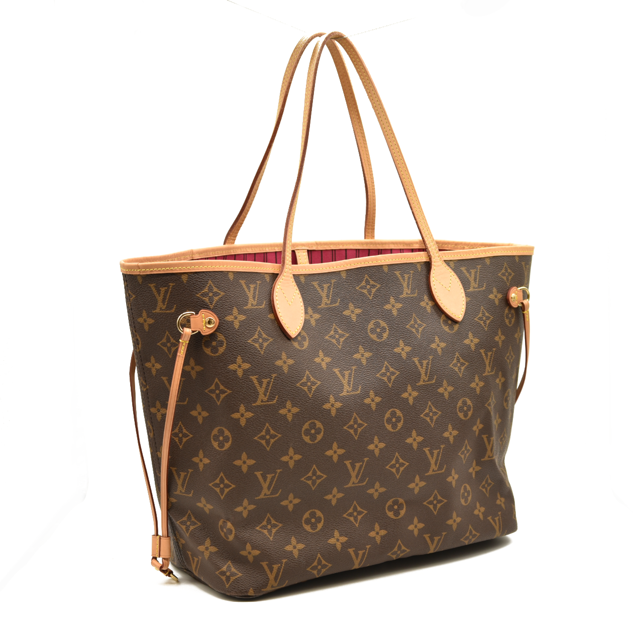 Louis Vuitton Monogram Neo Neverfull MM Pivoine with pouch and box RFID