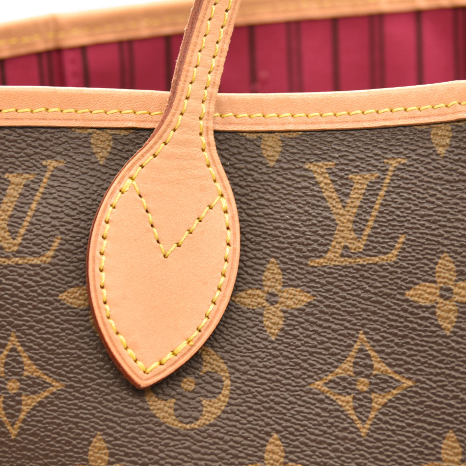 Louis Vuitton Monogram Neo Neverfull MM Pivoine with pouch and box RFID