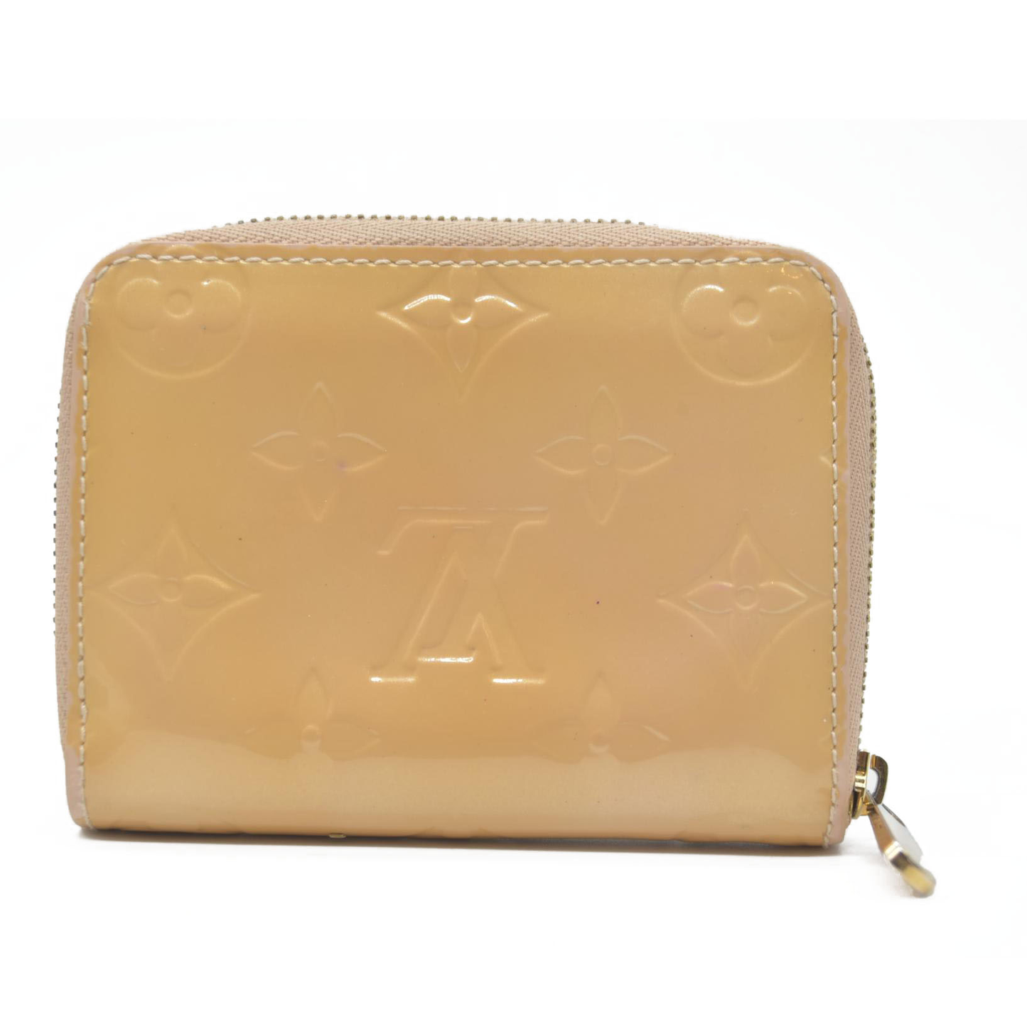 $520 Louis Vuitton Monogram Vernis Zippy Zip Around Wallet Coin Purse TH4089