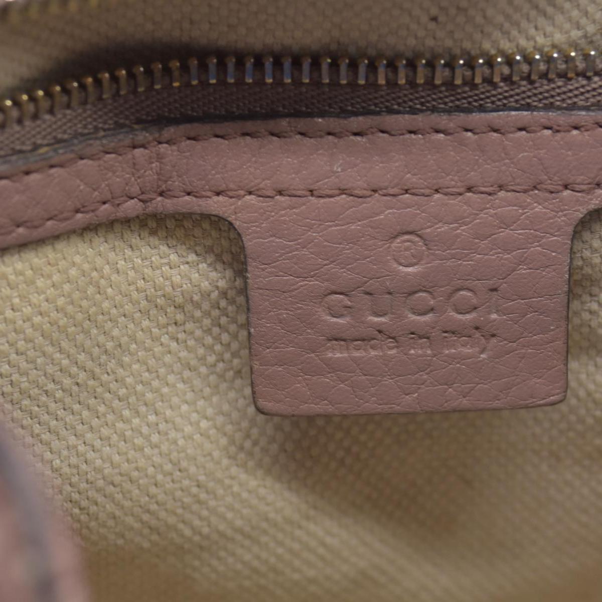 Gucci Pebbled Calfskin Medium Soho Chain Shoulder Bag Antique Rose