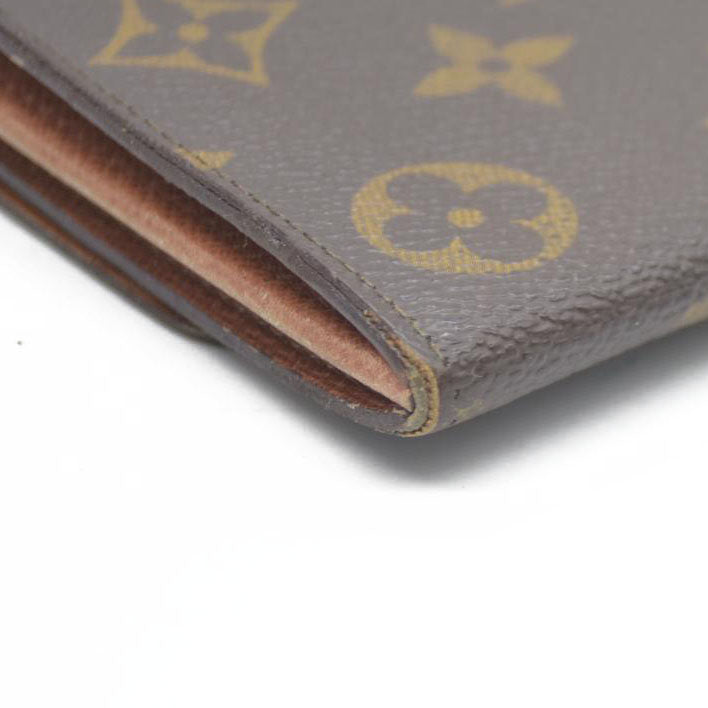 Louis Vuitton Monogram Portefeiulle Sarah Long Bifold Wallet Brown 882AN
