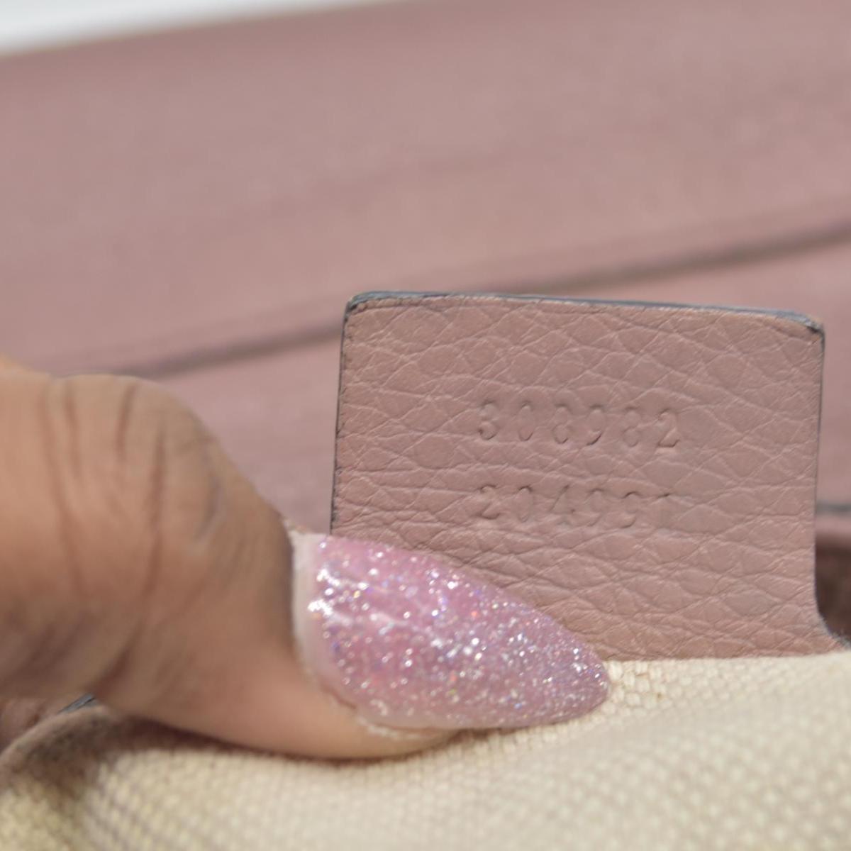 Gucci Pebbled Calfskin Medium Soho Chain Shoulder Bag Antique Rose