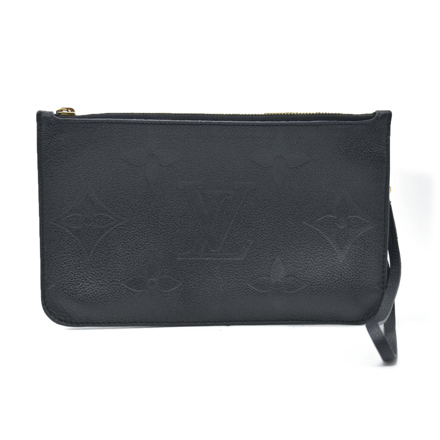AUCTION $2710 Louis Vuitton  Empreinte Monogram Giant Neverfull MM Pochette Black