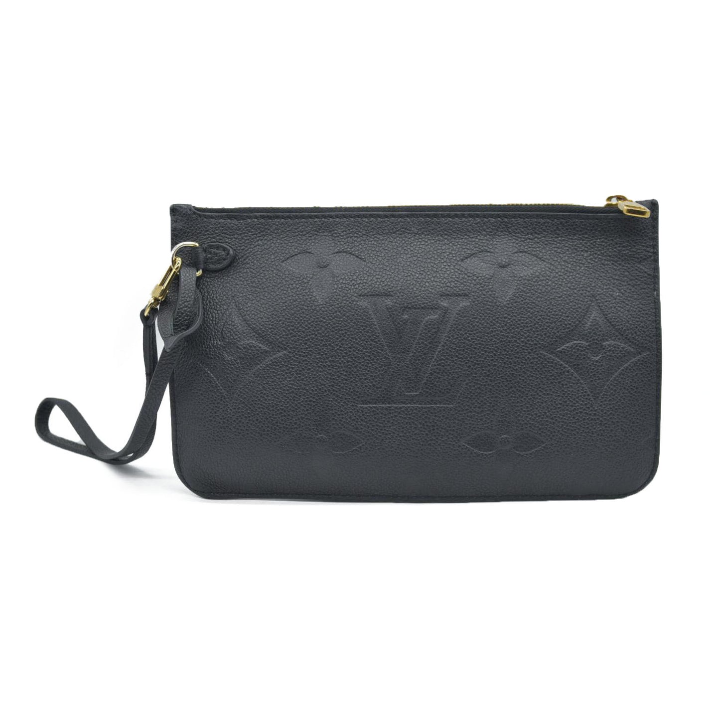 AUCTION $2710 Louis Vuitton  Empreinte Monogram Giant Neverfull MM Pochette Black
