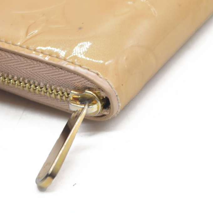 $520 Louis Vuitton Monogram Vernis Zippy Zip Around Wallet Coin Purse TH4089