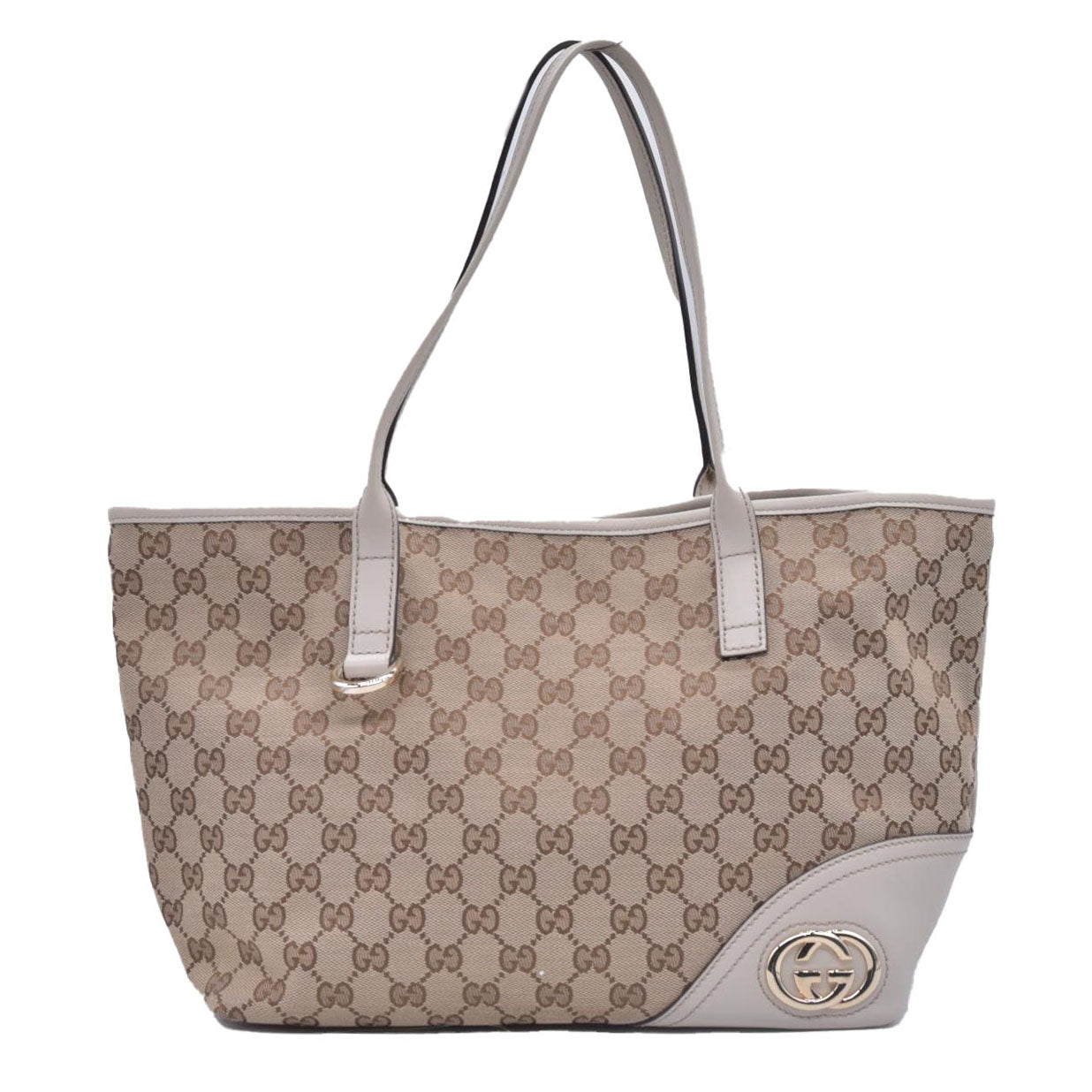 $1290 GUCCI GG Canvas Miss GG Tote Off White CONSIGNMENT