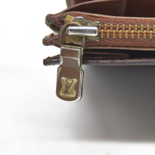 Louis Vuitton Monogram Portefeiulle Sarah Long Bifold Wallet Brown 882AN