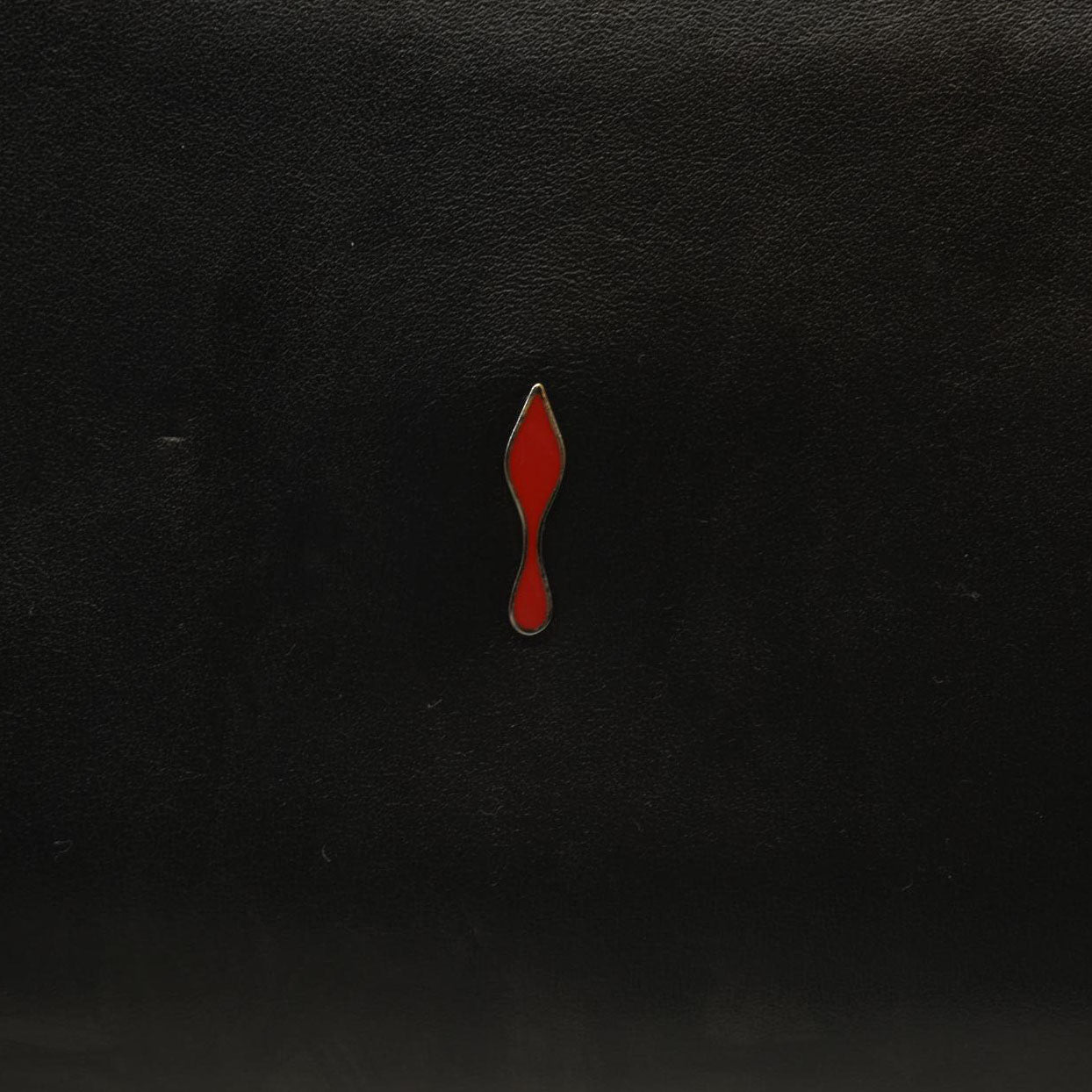 Christian Louboutin  Calfskin Pailette Spikes Paloma Clutch Black