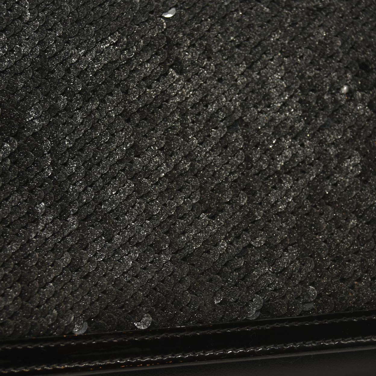 Christian Louboutin  Calfskin Pailette Spikes Paloma Clutch Black