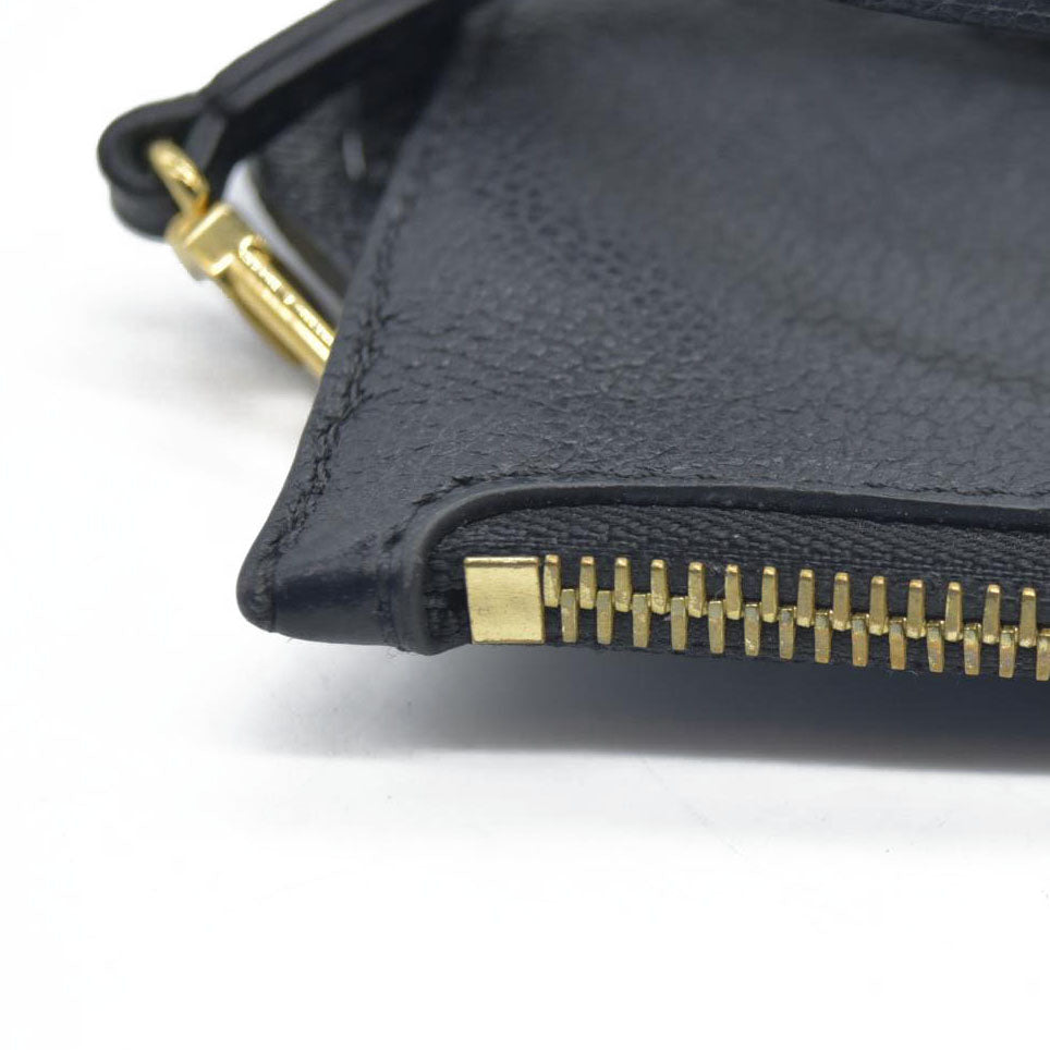 AUCTION $2710 Louis Vuitton  Empreinte Monogram Giant Neverfull MM Pochette Black