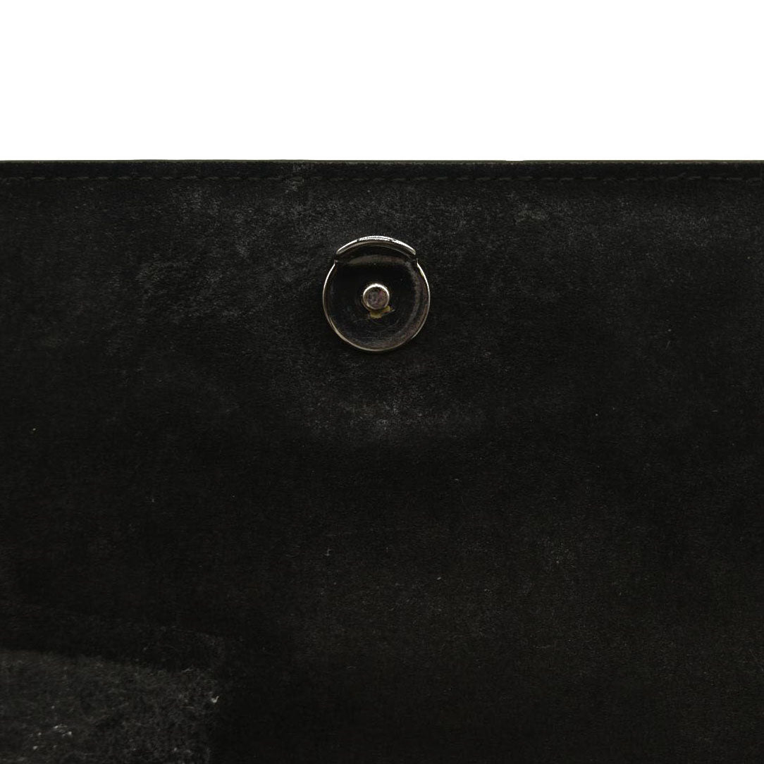 Christian Louboutin  Calfskin Pailette Spikes Paloma Clutch Black