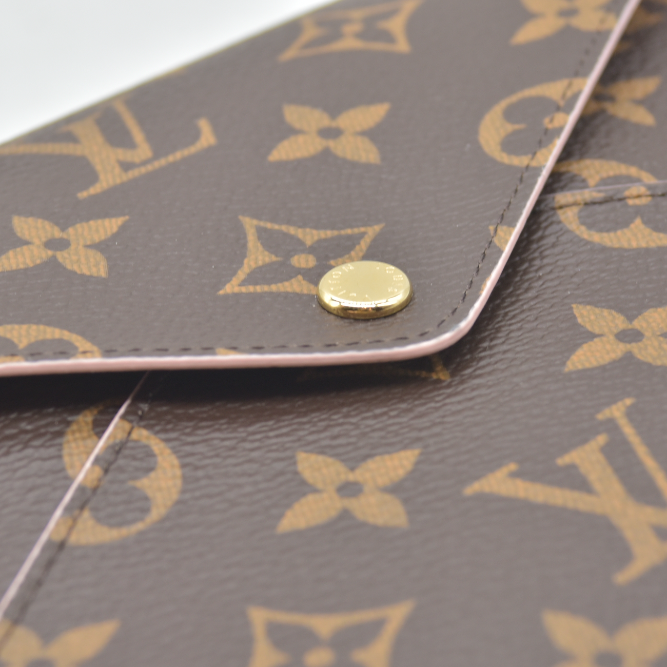 $810 LOUIS VUITTON Monogram Large Kirigami Pochette Insert Rose Ballerine RFID