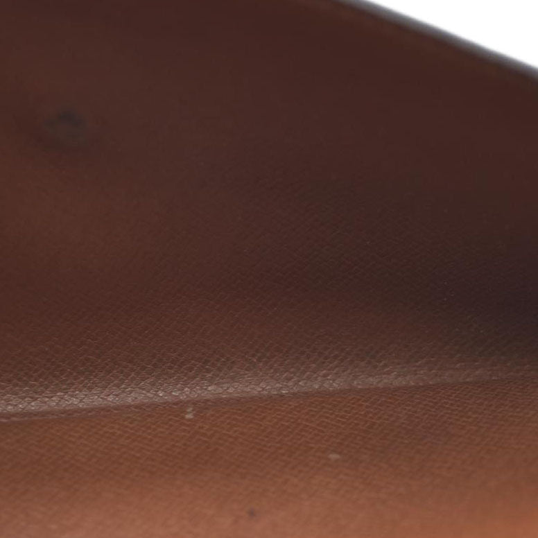 Louis Vuitton Monogram Portefeiulle Sarah Long Bifold Wallet Brown 882AN