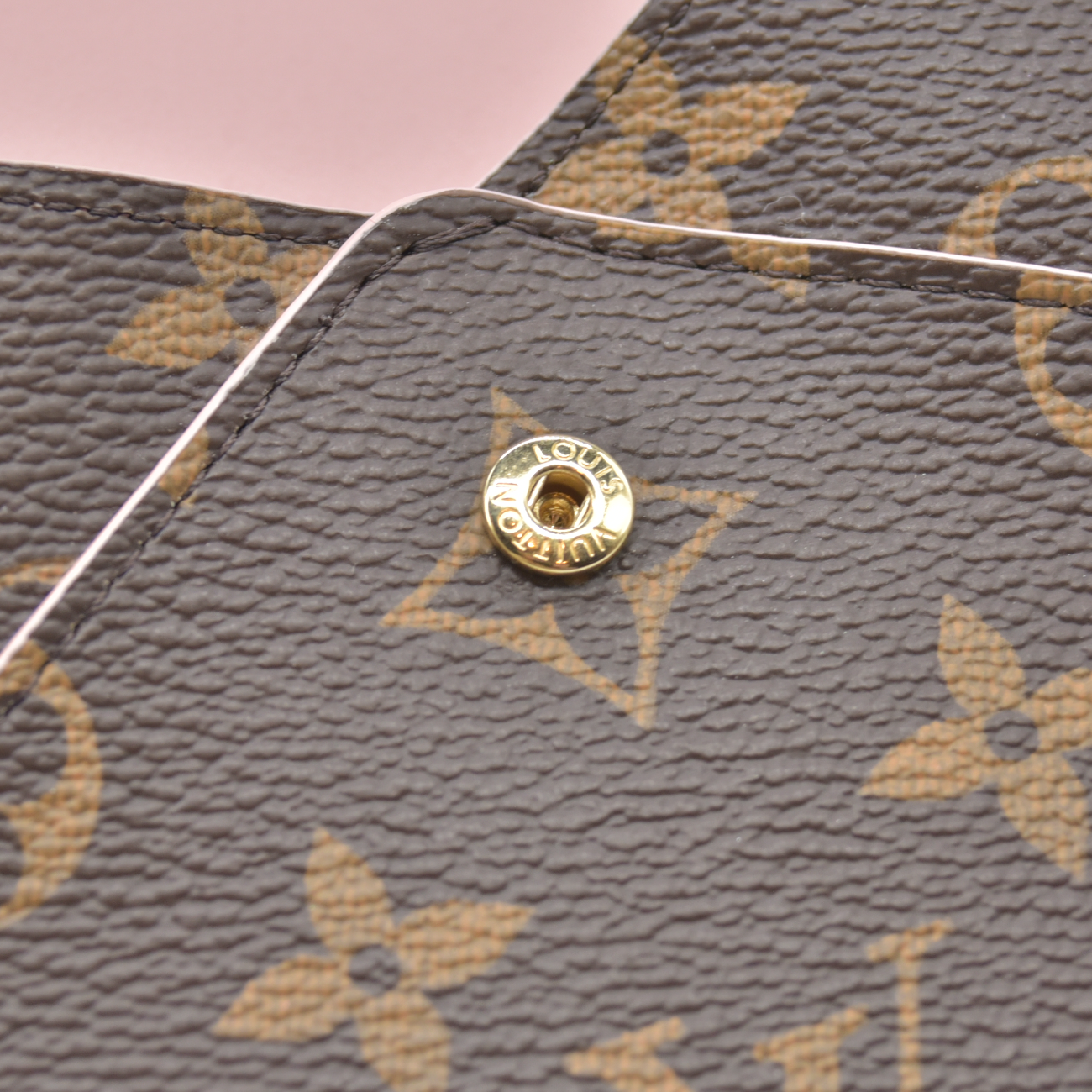 $810 LOUIS VUITTON Monogram Large Kirigami Pochette Insert Rose Ballerine RFID