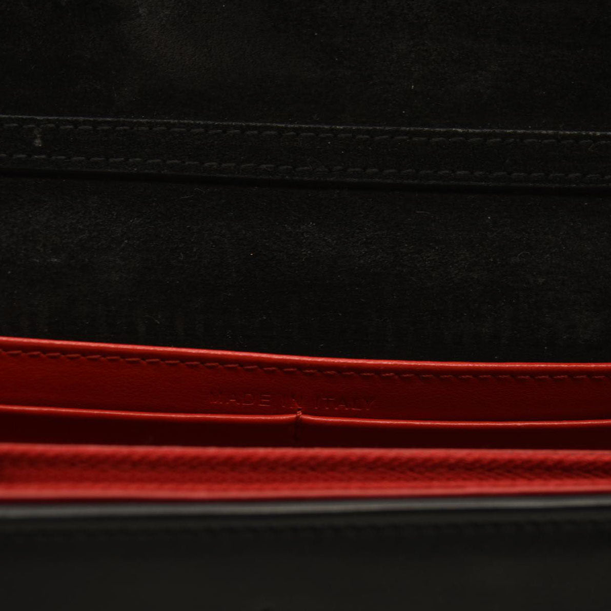 Christian Louboutin  Calfskin Pailette Spikes Paloma Clutch Black