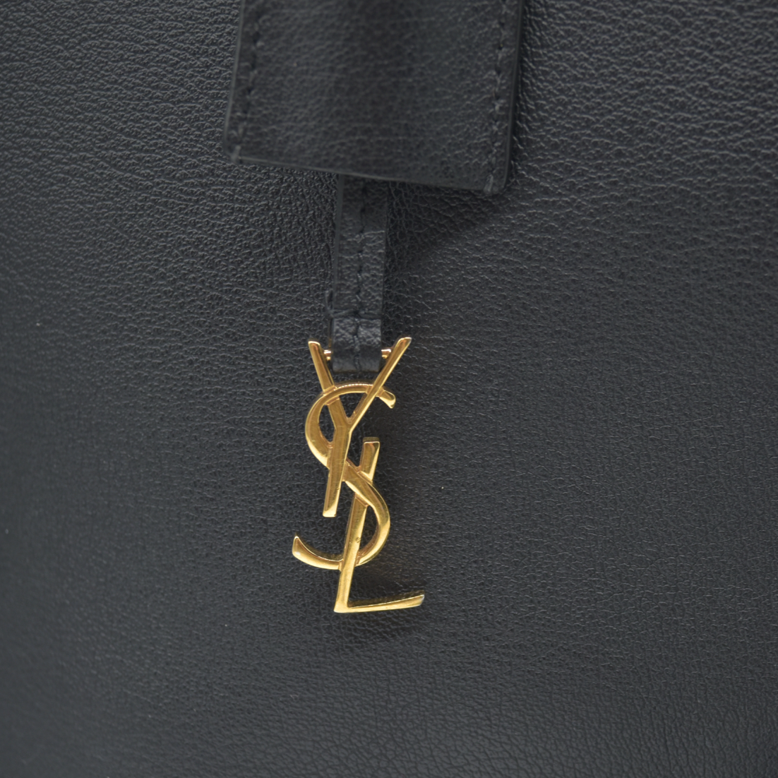 AUCTION $1550  Saint Laurent  Calfskin Large Shopping Tote Black