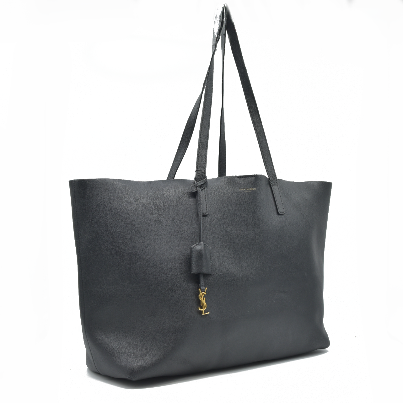 AUCTION $1550  Saint Laurent  Calfskin Large Shopping Tote Black
