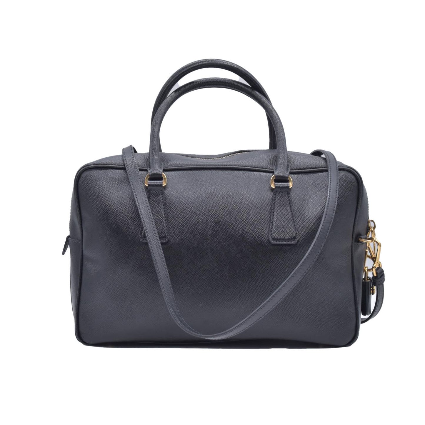 $1195 Prada Bauletto Handbag Saffiano Leather Medium CONSIGNMENT