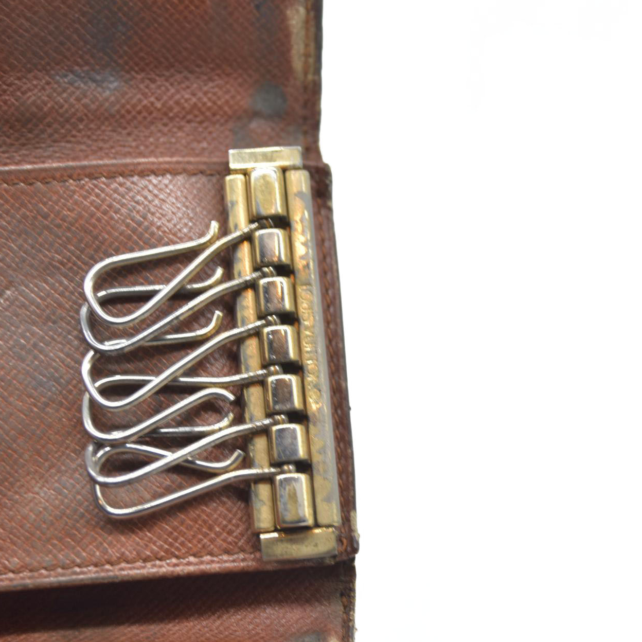 $345 Louis Vuitton Monogram Multicles 6 Ring Key Case Brown FL1903
