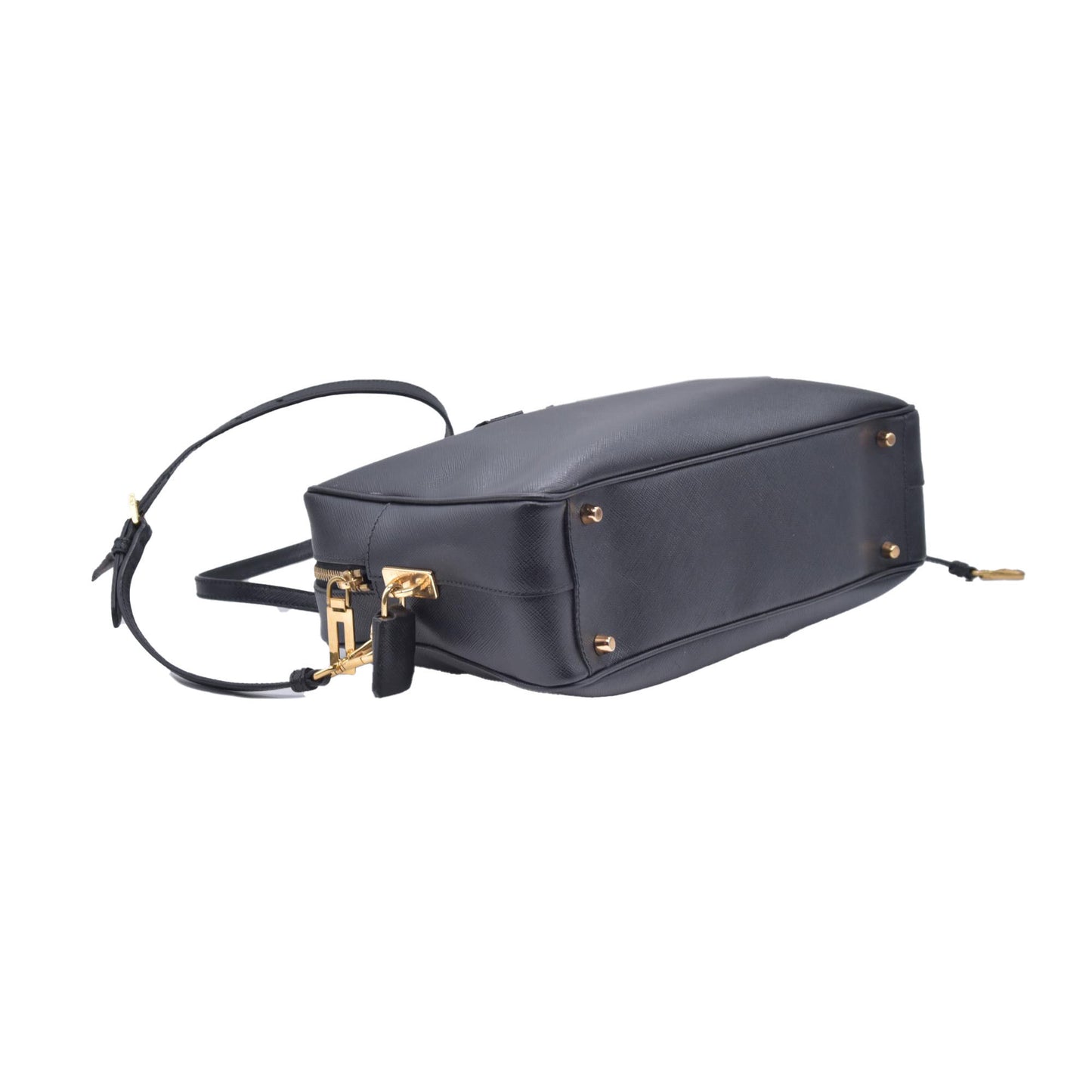 $1195 Prada Bauletto Handbag Saffiano Leather Medium CONSIGNMENT