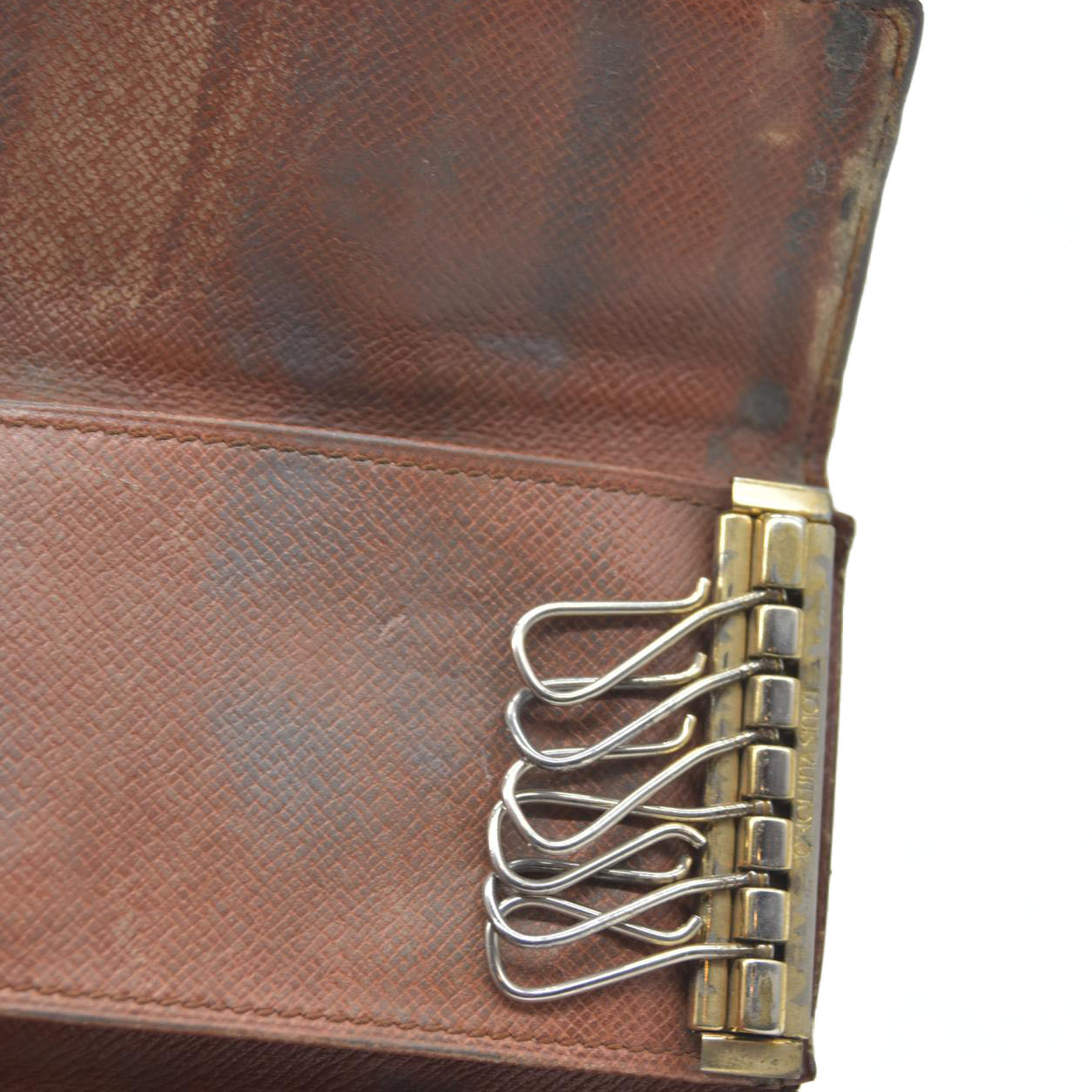 $345 Louis Vuitton Monogram Multicles 6 Ring Key Case Brown FL1903