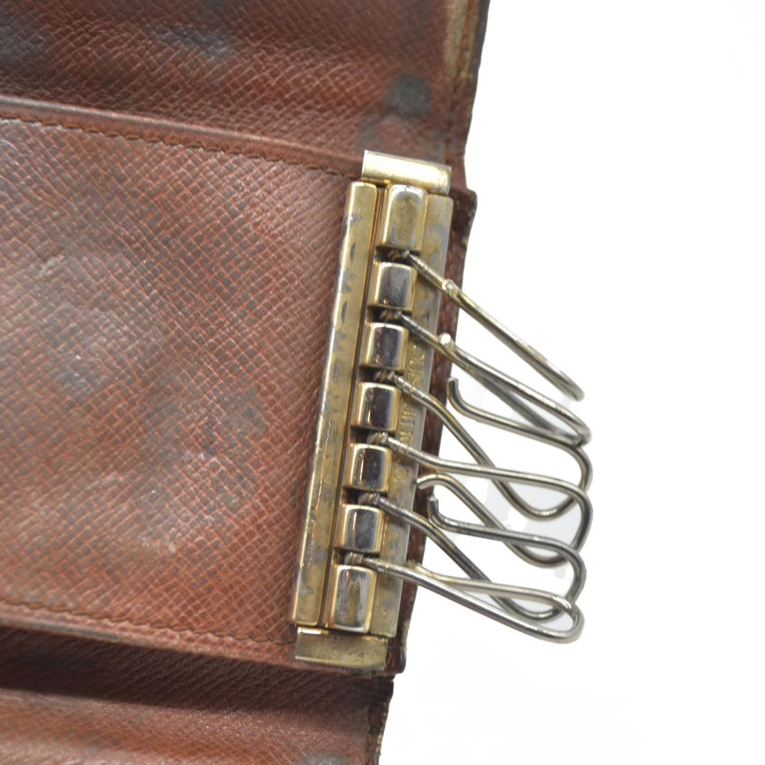 $345 Louis Vuitton Monogram Multicles 6 Ring Key Case Brown FL1903