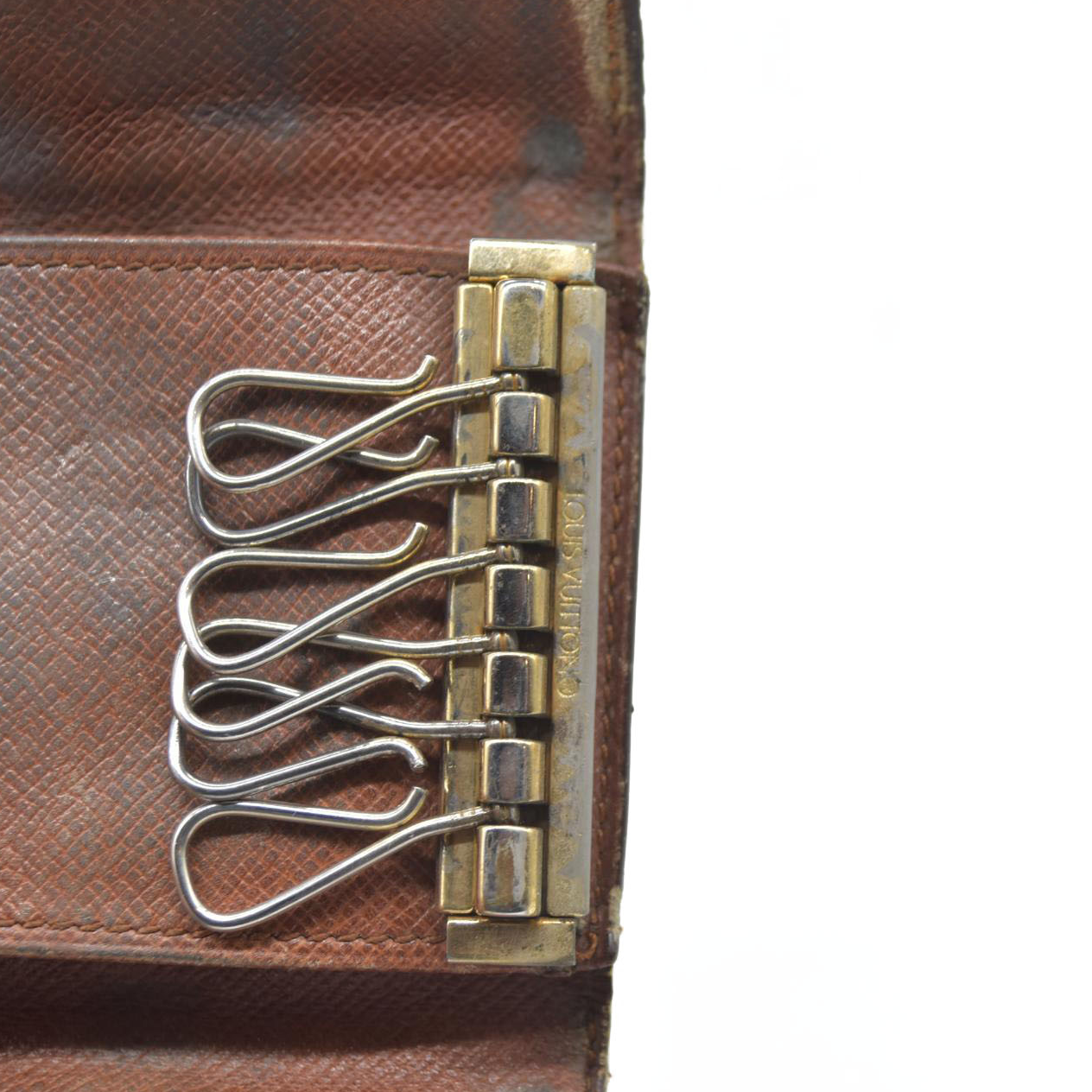 $345 Louis Vuitton Monogram Multicles 6 Ring Key Case Brown FL1903