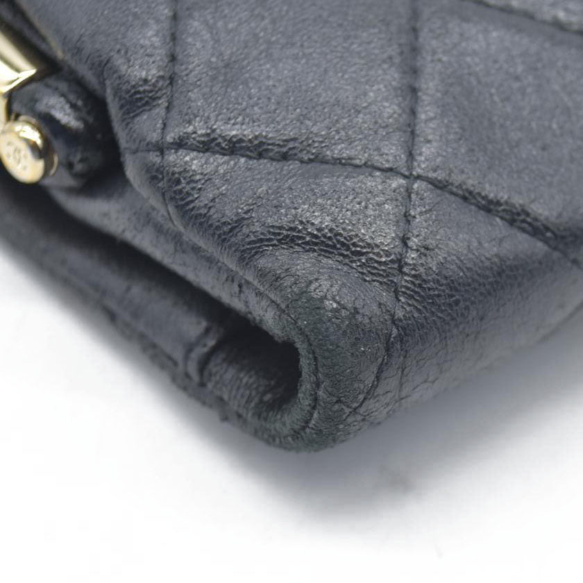 Chanel Quilted Frame Clutch With Chain