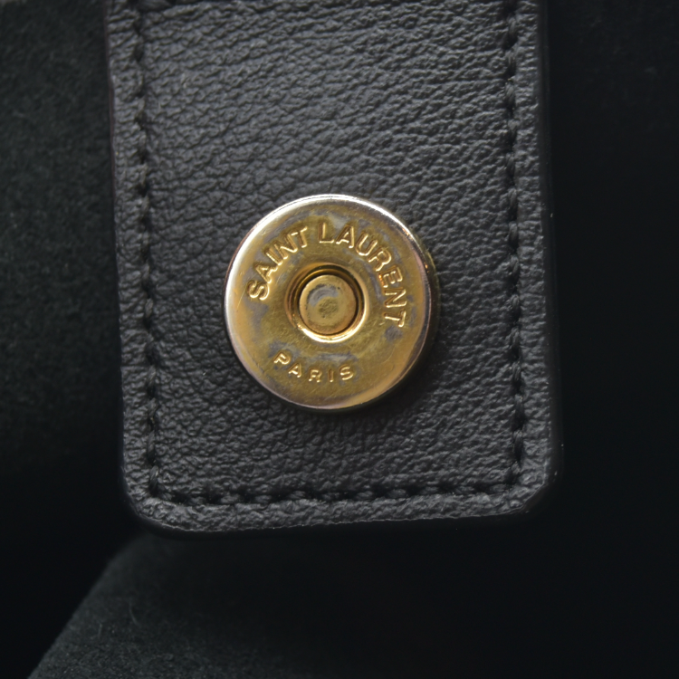 AUCTION $1550  Saint Laurent  Calfskin Large Shopping Tote Black