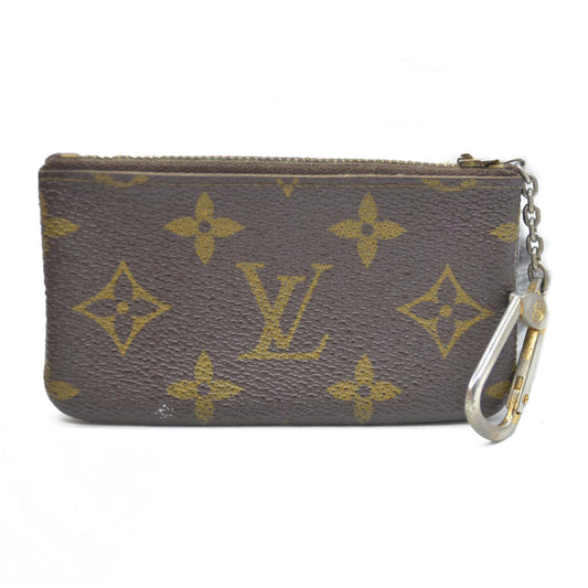 Louis Vuitton Monogram Pochette Cles Wallet Coin Purse Brown 874ET