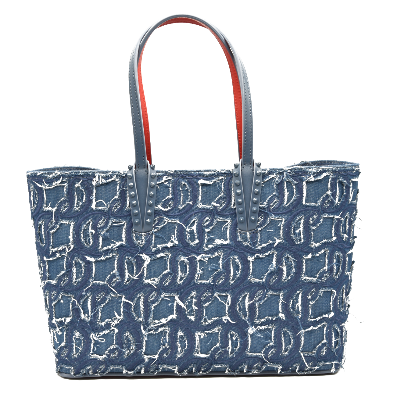Christian Louboutin cabata small leather-trim tote denim