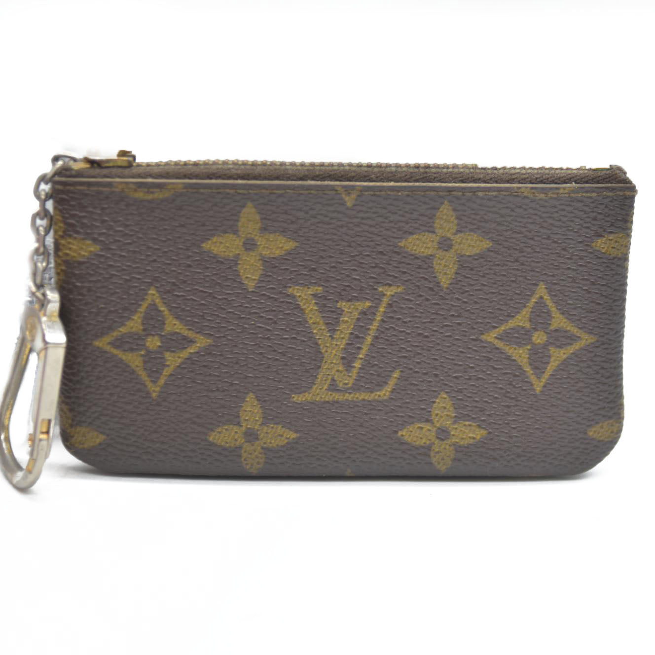 Louis Vuitton Monogram Pochette Cles Wallet Coin Purse Brown 874ET