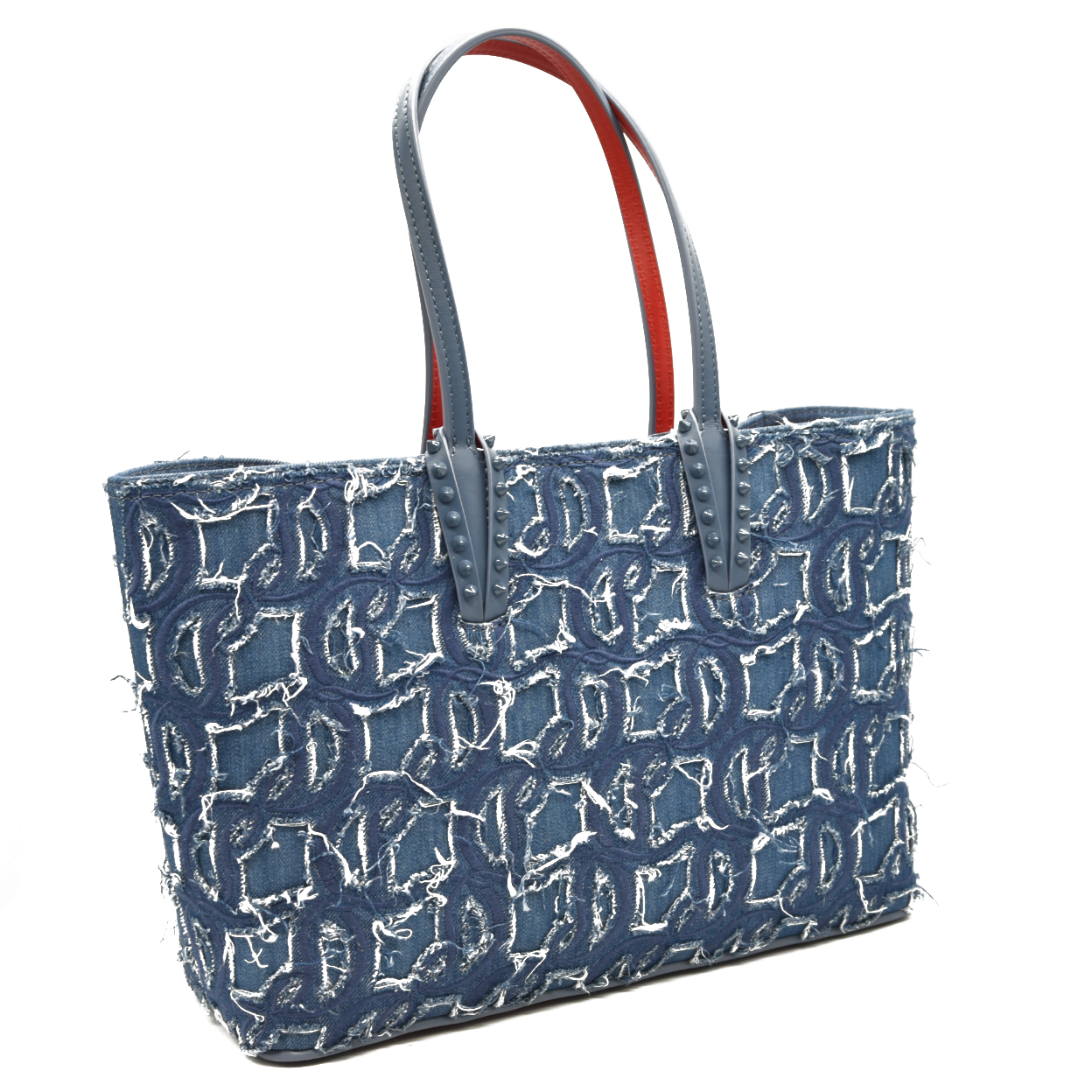 Christian Louboutin cabata small leather-trim tote denim