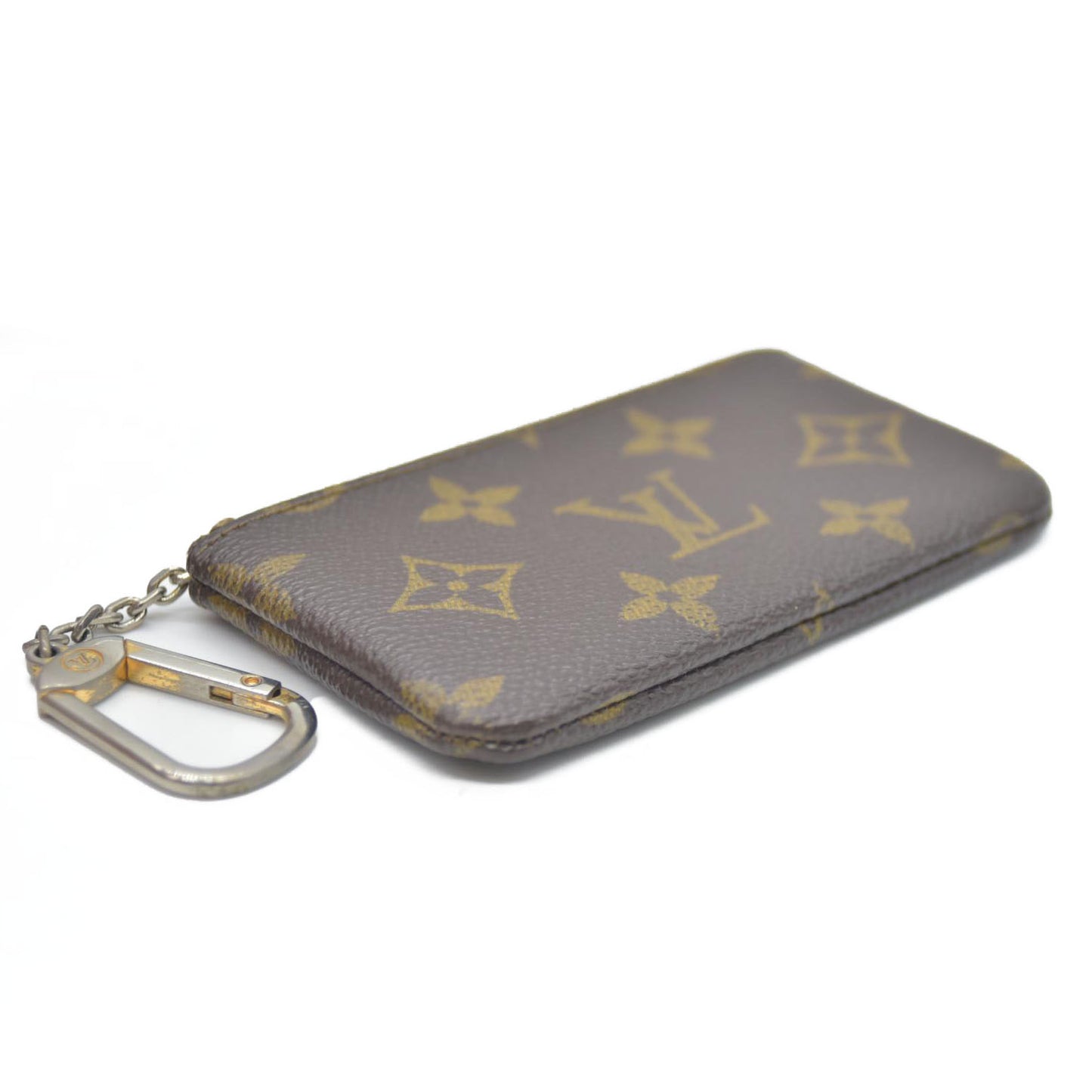 Louis Vuitton Monogram Pochette Cles Wallet Coin Purse Brown 874ET
