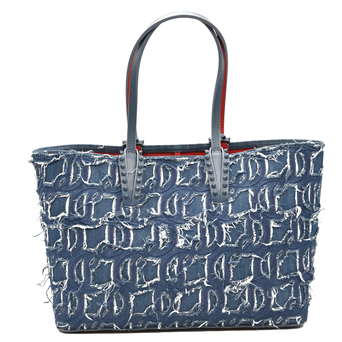 Christian Louboutin cabata small leather-trim tote denim