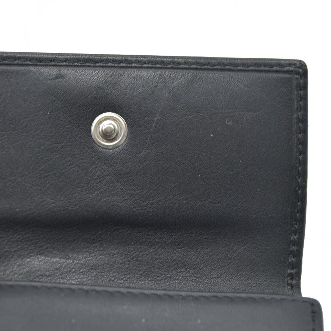 $350 GUCCI G Logo Leather 6 Ring Key Case Black