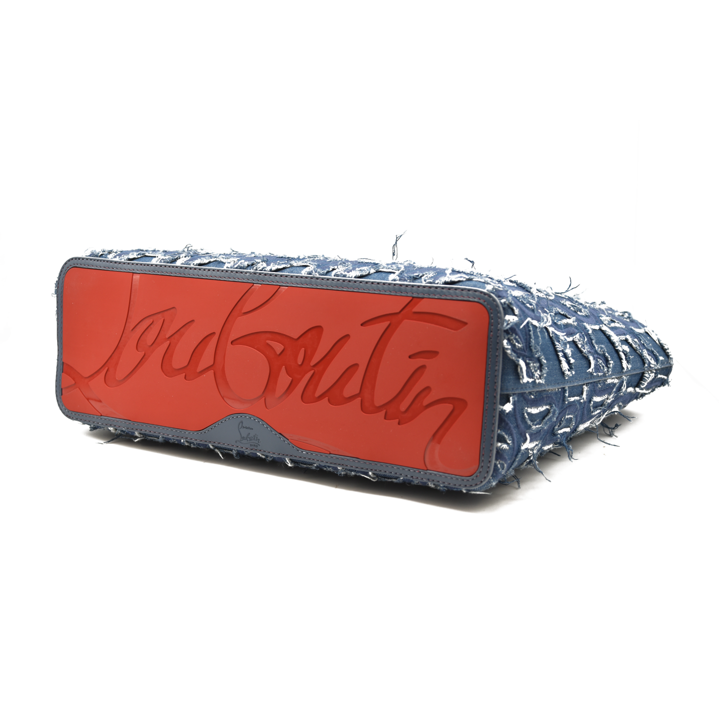 Christian Louboutin cabata small leather-trim tote denim