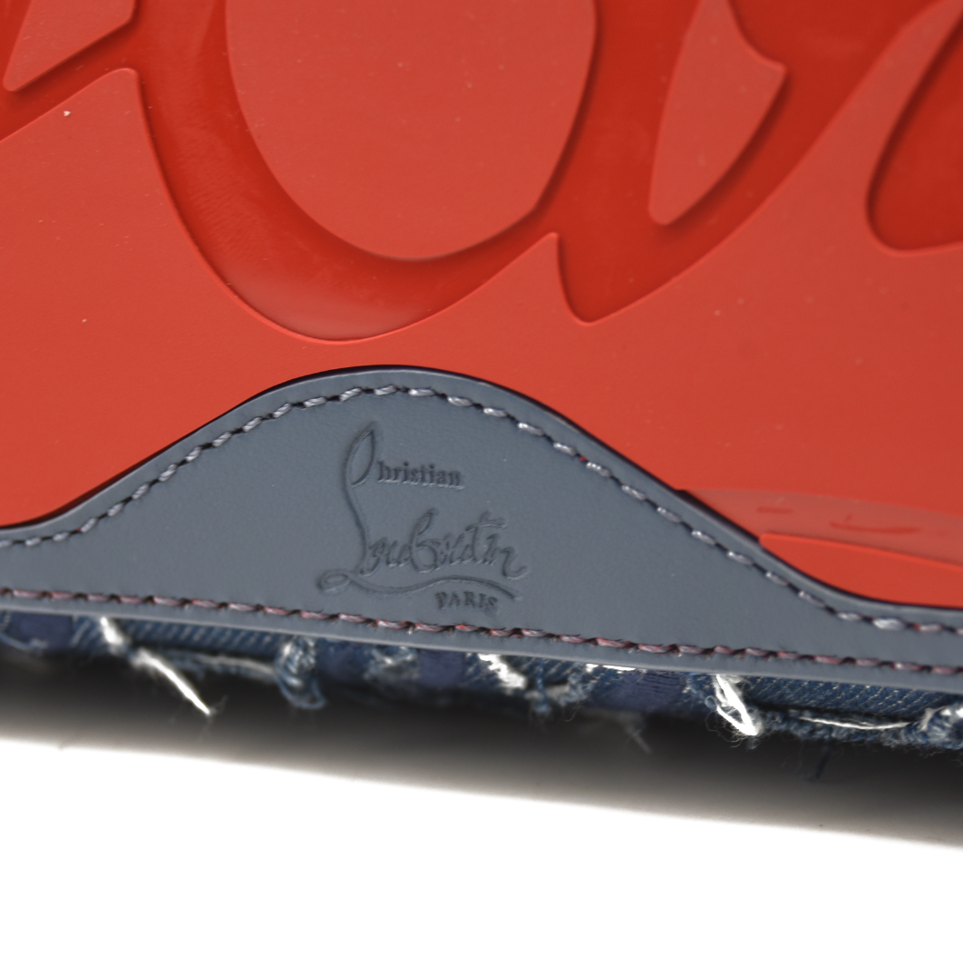 Christian Louboutin cabata small leather-trim tote denim