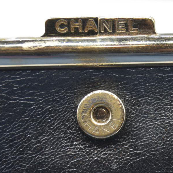 Chanel Quilted Frame Clutch With Chain